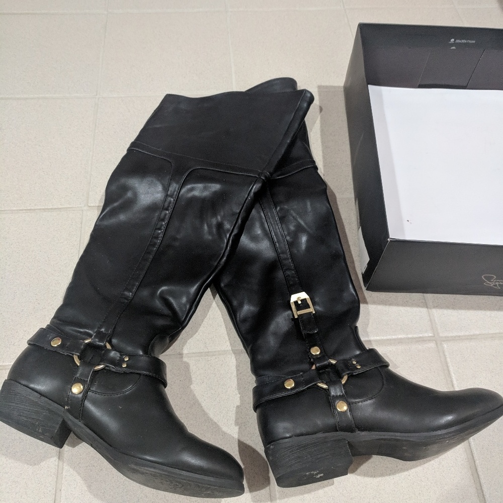 Black over the knee boots!